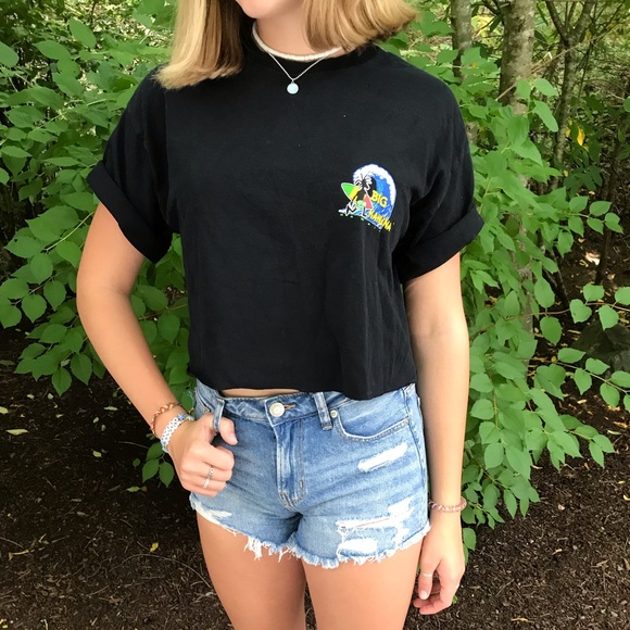 cropped hawaii surf tee - Picture 1 of 2